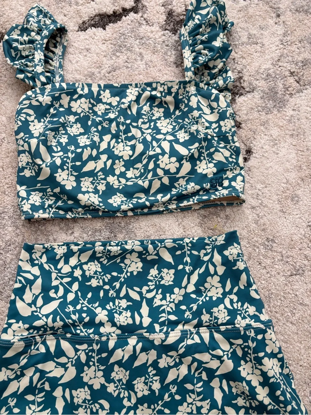 Albion teal floral